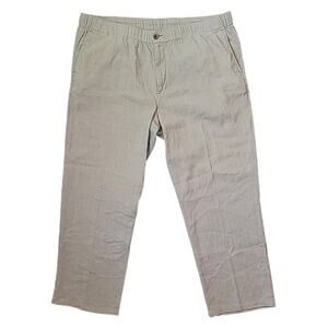 Tommy Bahama Linen Lounge Pants 2XLB Khaki Beach EUC